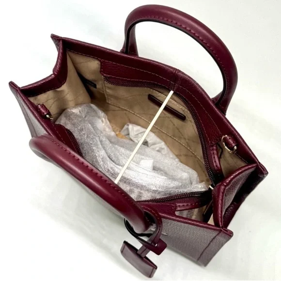 Michael Kors Mirella Small Signature Logo Crossbody Bag Ox Blood - Picture 9 of 11